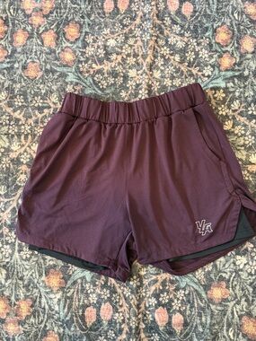 YoungLA men’s dark purple Athletic Shorts with Elastic Waist